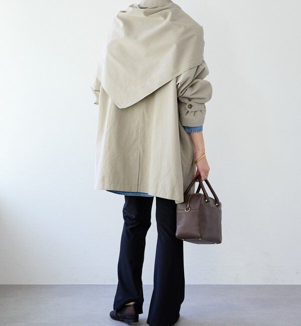  「【鮮度ある着こなしに】ストール付きテントコート」|その他|