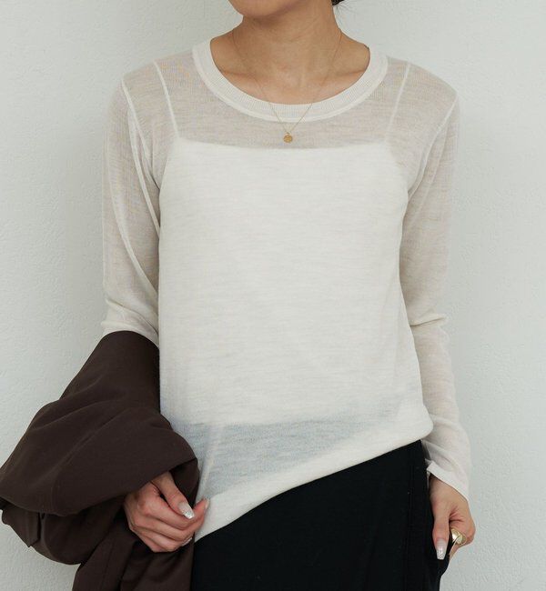  「【HERITANOVUM】ライトウールクルーニット」|ニット・セーター|