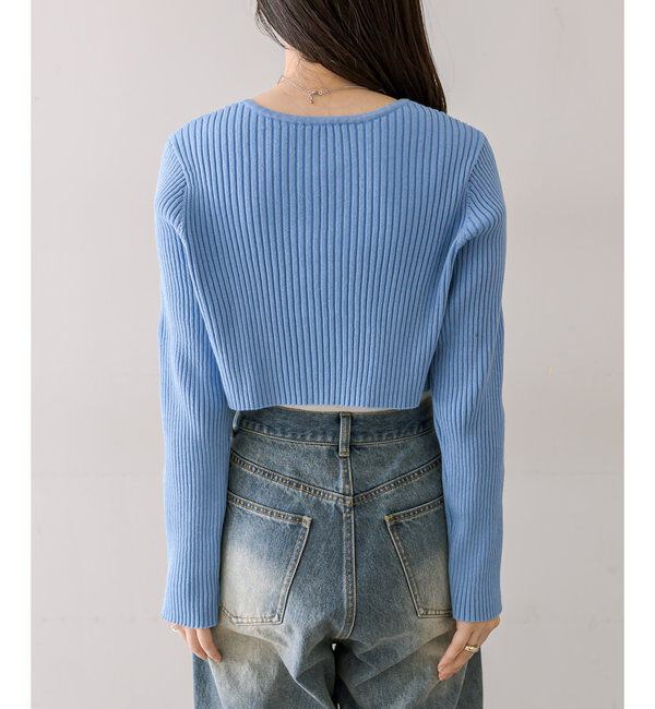  「【5色展開】ラメリボンカーディガン」|カーディガン|