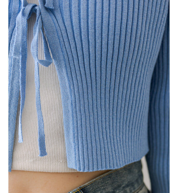  「【5色展開】ラメリボンカーディガン」|カーディガン|