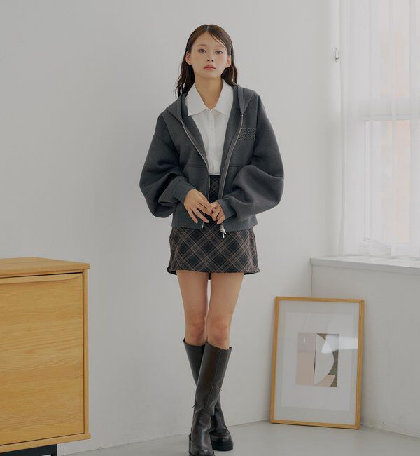  「【セットアップ対応】Wジップボリュームスリーブフードパーカー」|パーカー|