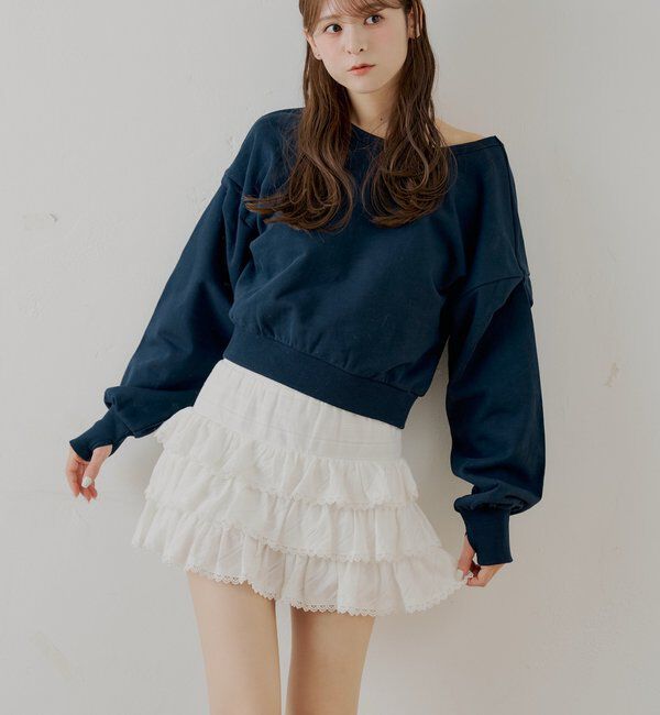  「ティアードフリルミニスカート」|スカート|