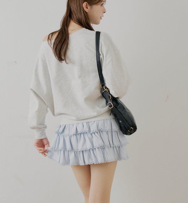  「ティアードフリルミニスカート」|スカート|