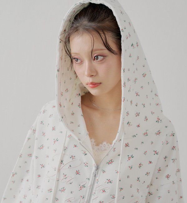  「花柄ルーズパーカー」|パーカー|