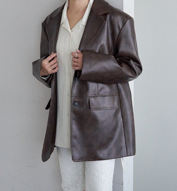  「レザーテーラージャケット」|テーラードジャケット|