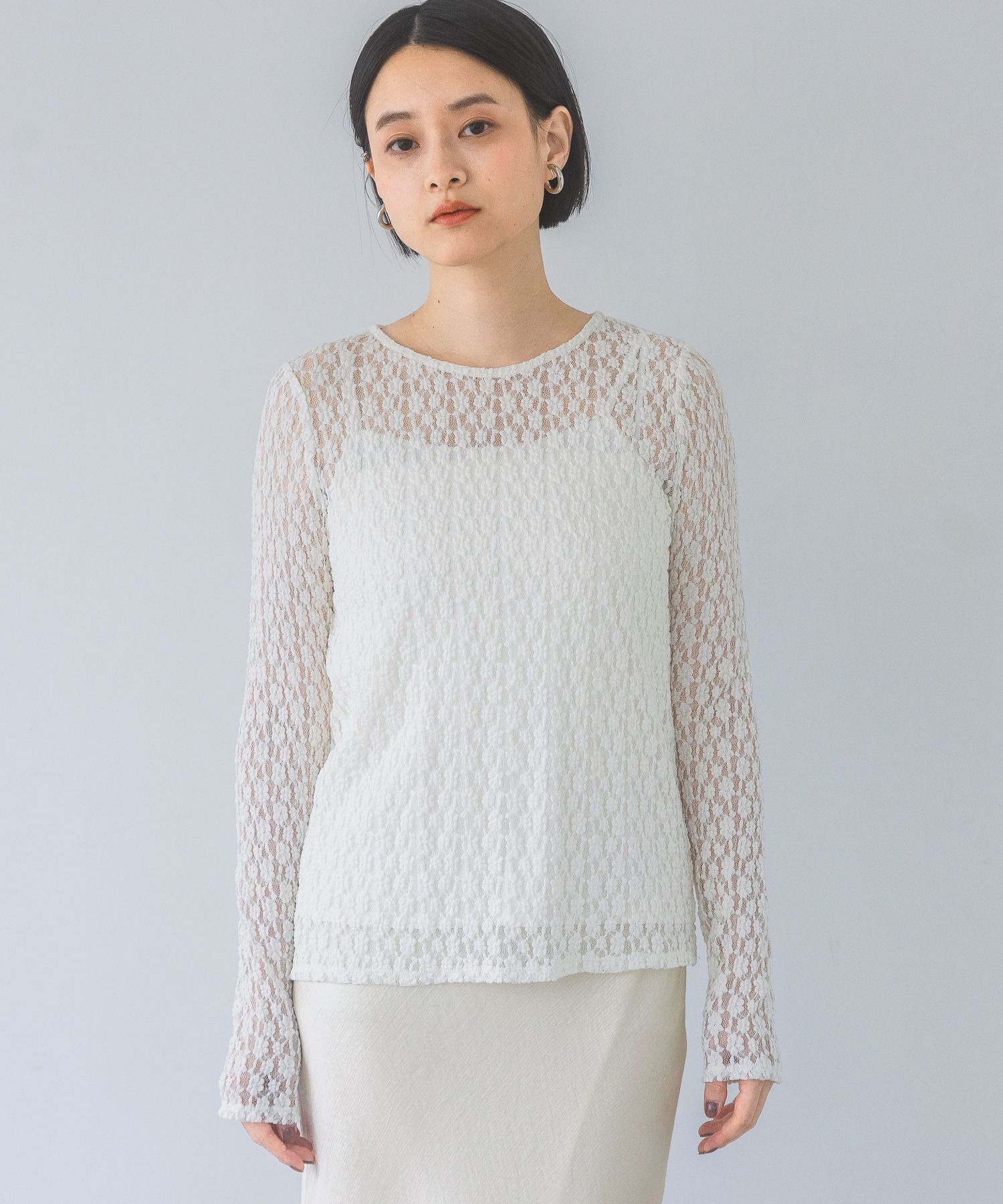 A part by 「レースカット_長袖」|Tシャツ・カットソー|