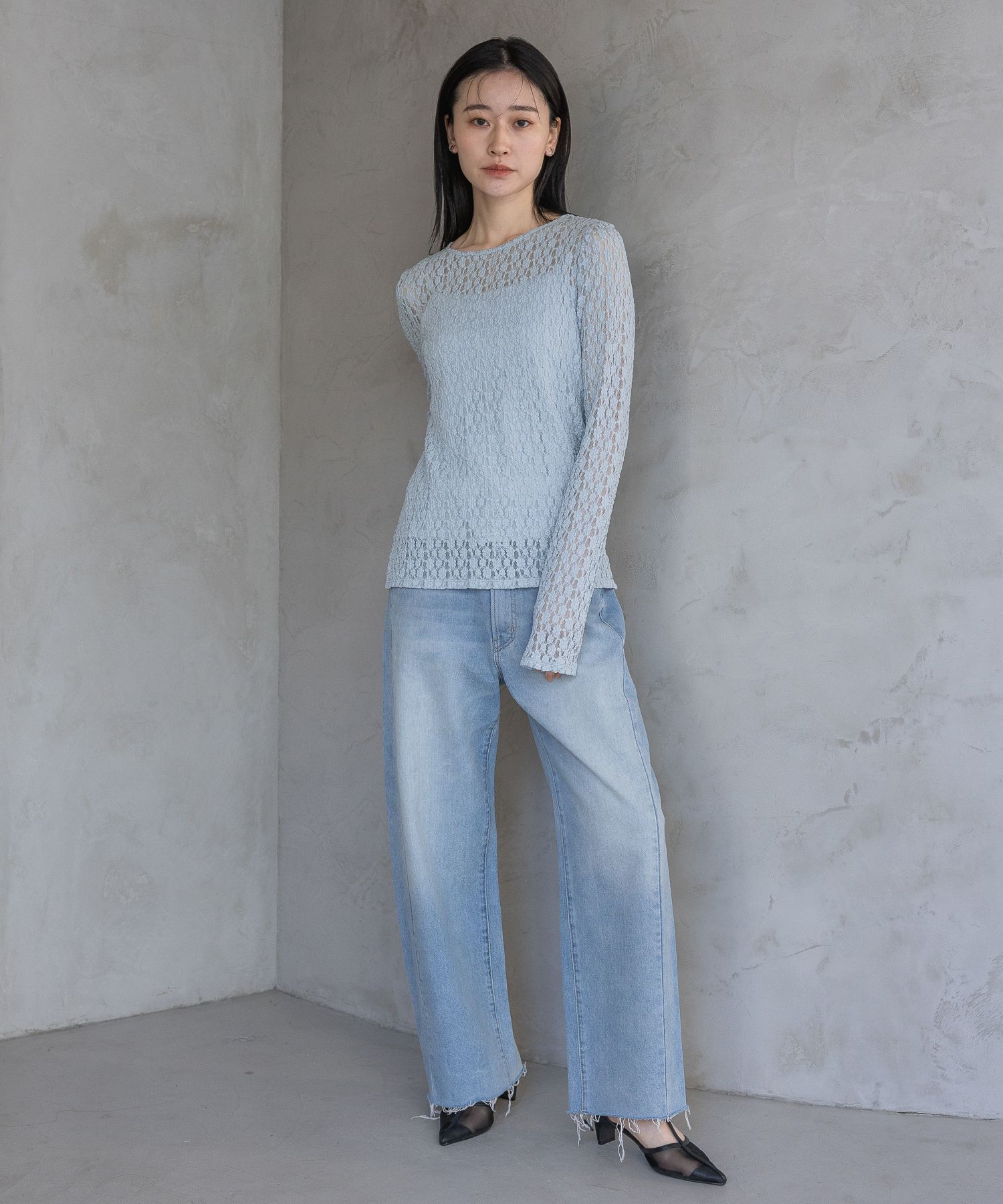 A part by 「レースカット_長袖」|Tシャツ・カットソー|