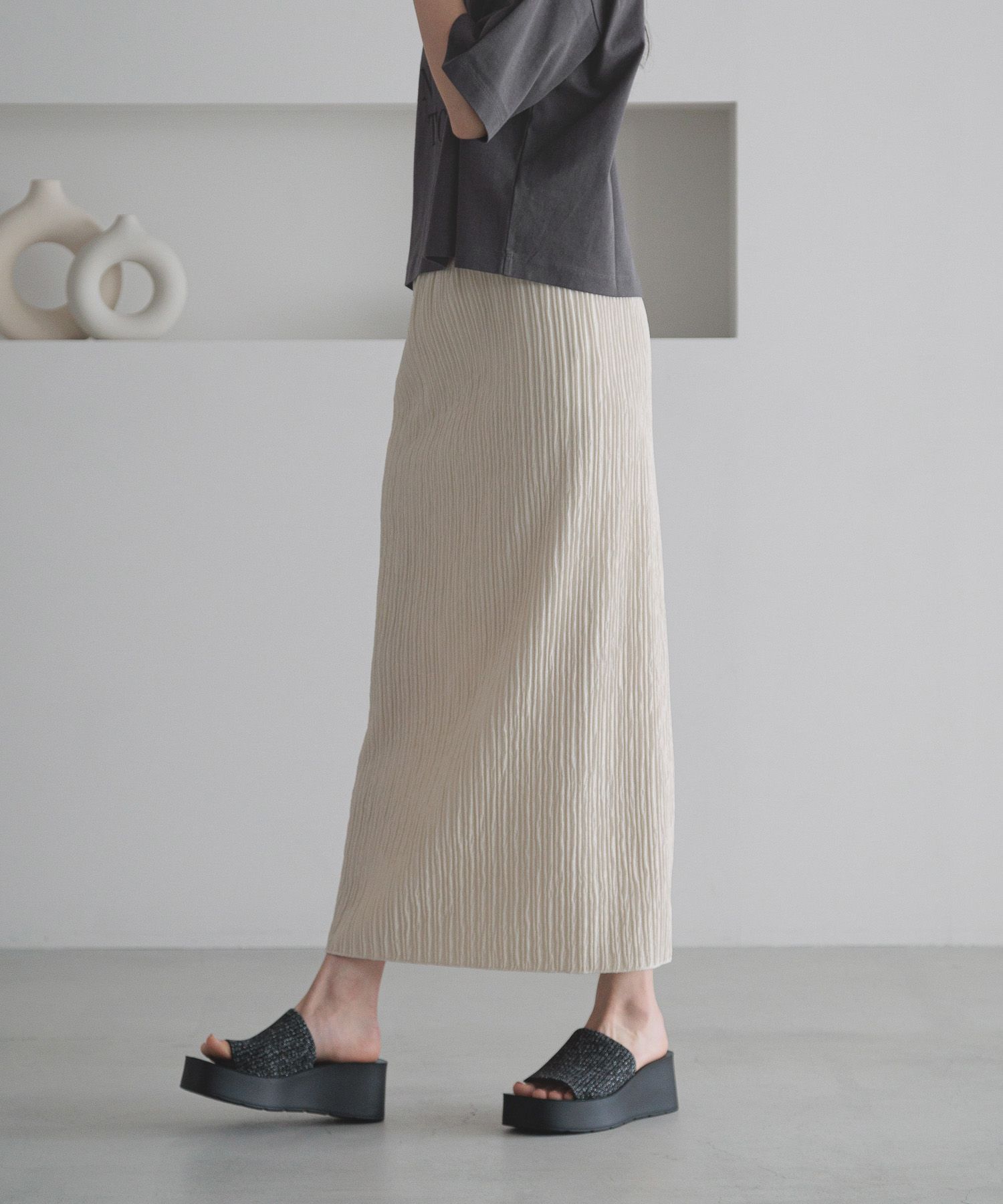 LOWRYS FARM「ジャガードプリーツスカート」|スカート|NTL