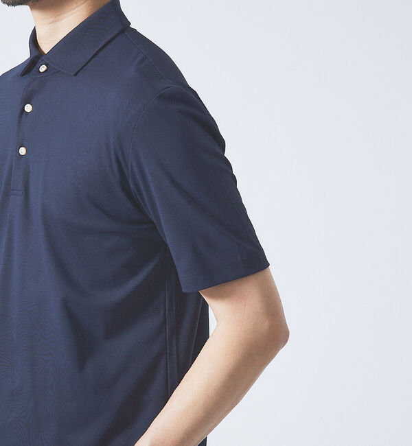 ABAHOUSE「【接触冷感】アイスピケ ストレッチ ポロシャツ / FLEX COOL」|ポロシャツ|