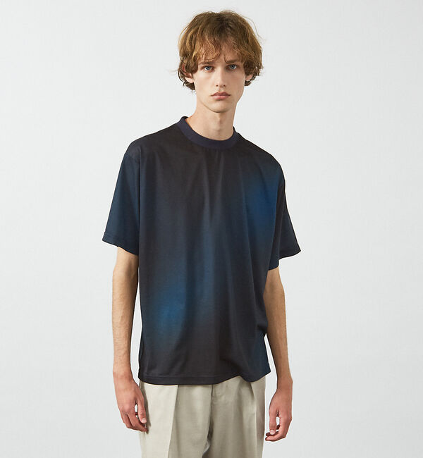 ABAHOUSE「【グラデーション】グラフィックプリント 半袖Tシャツ」|Tシャツ・カットソー|