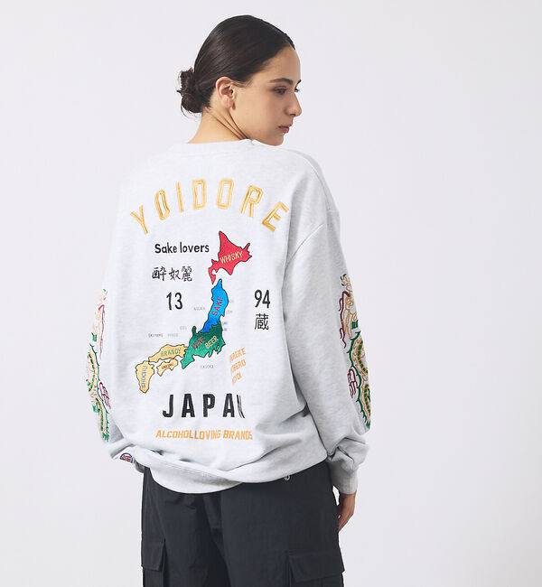 ABAHOUSE「【YOIDORE/ヨイドレ】酒愛好家スーベニア刺繍スウェット/秋冬/ユニセックス」|Tシャツ・カットソー|ホワイト系その他2