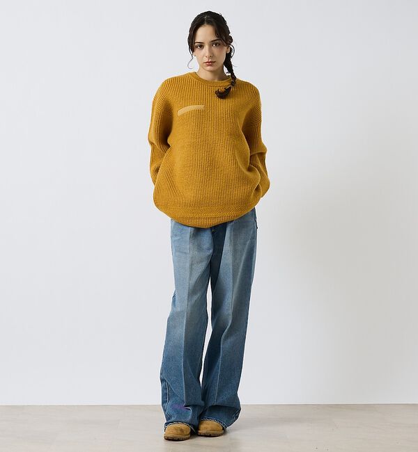 ABAHOUSE「【LUCEBER/ルースバー 】MIDDLE GAUGE KNIT SWEATE」|ニット・セーター|