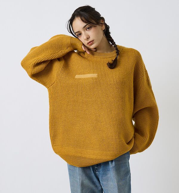 ABAHOUSE「【LUCEBER/ルースバー 】MIDDLE GAUGE KNIT SWEATE」|ニット・セーター|