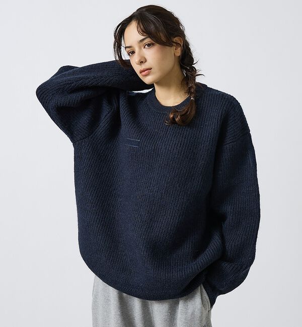 ABAHOUSE「【LUCEBER/ルースバー 】MIDDLE GAUGE KNIT SWEATE」|ニット・セーター|