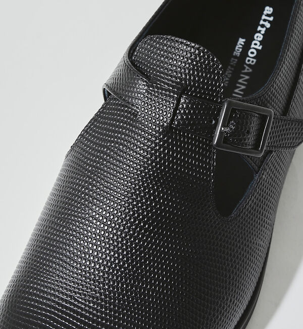 alfredoBANNISTER「【リザード型押し】Tストラップ バックル シューズ」|その他|