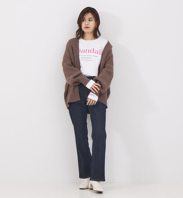 Rouge vif「片畔ニットガウンカーディガン」|カーディガン|