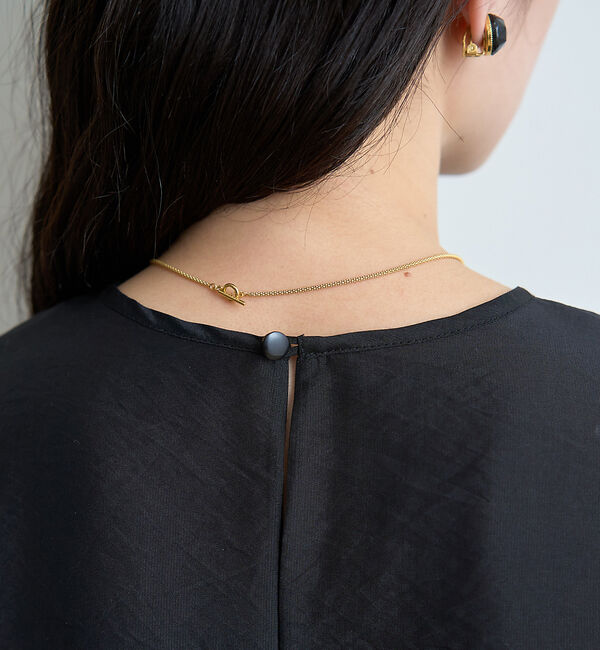 Rouge vif「クルーネック袖ギャザーシアーブラウス」|シャツ・ブラウス|