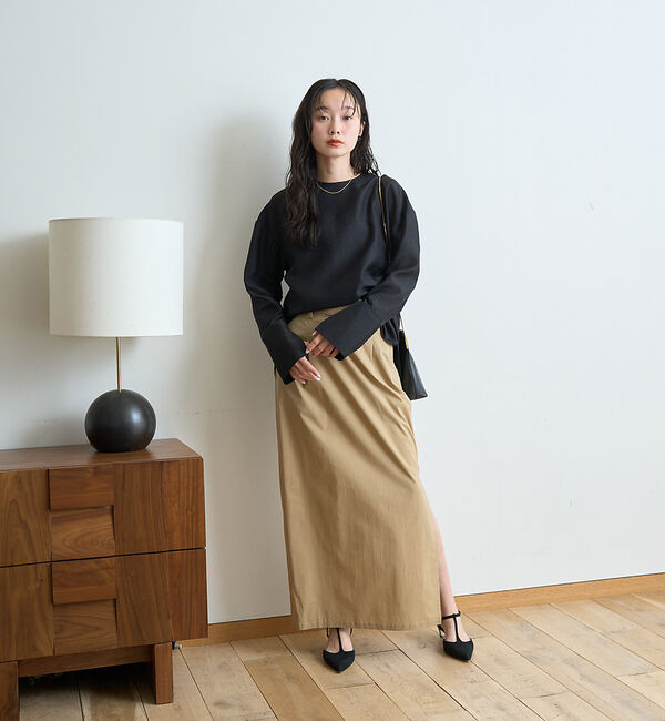 Rouge vif「クルーネック袖ギャザーシアーブラウス」|シャツ・ブラウス|