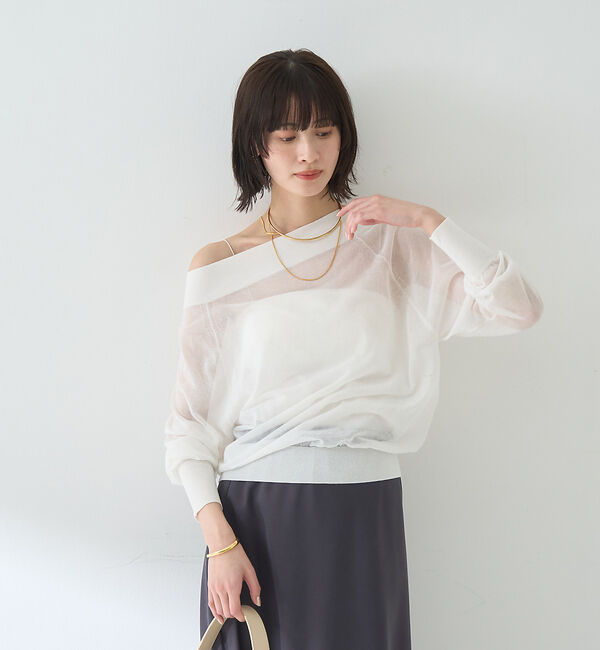 Rouge vif「オフショルシアーニットプルオーバー」|ニット・セーター|