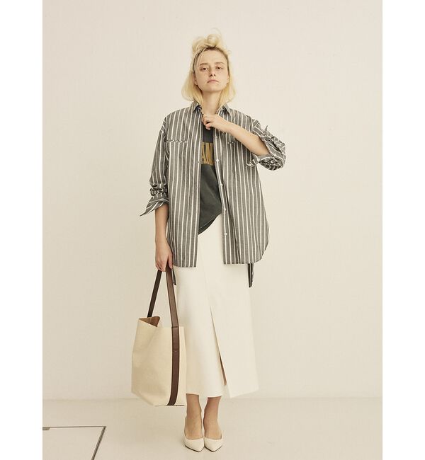 Rouge vif「【セットアップ対応】ミラノリブニットスリットラップスカート【予約】」|スカート|