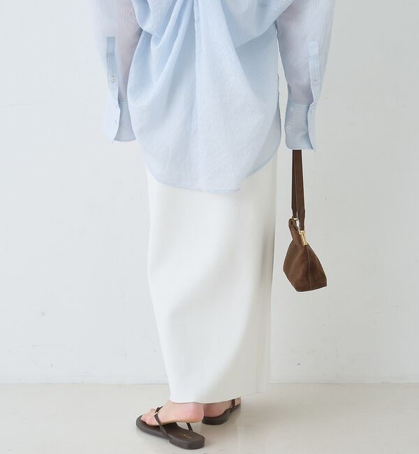 Rouge vif「【セットアップ対応】ミラノリブニットスリットラップスカート【予約】」|スカート|