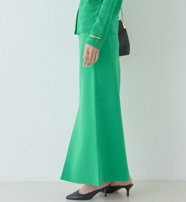 Rouge vif「【セットアップ対応】ミラノリブニットスリットラップスカート【予約】」|スカート|