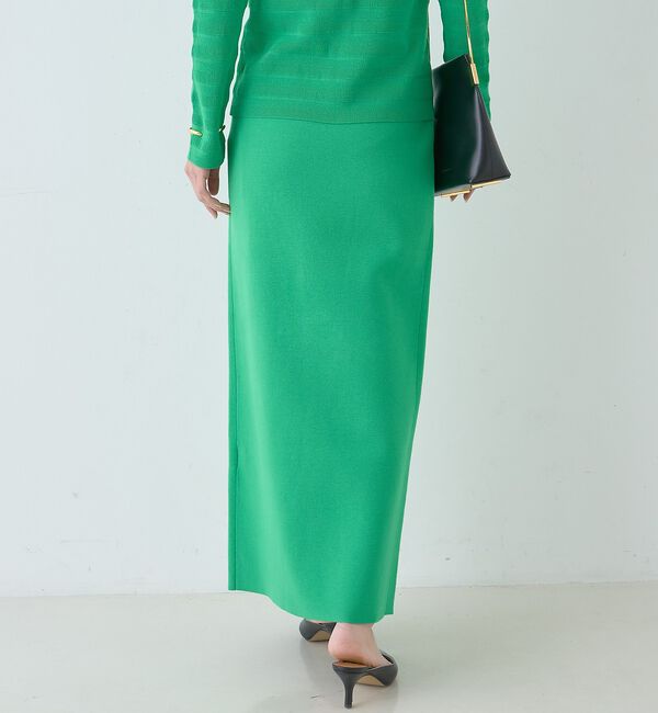 Rouge vif「【セットアップ対応】ミラノリブニットスリットラップスカート【予約】」|スカート|