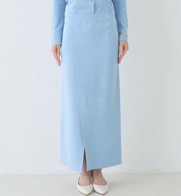 Rouge vif「【セットアップ対応】ミラノリブニットスリットラップスカート【予約】」|スカート|