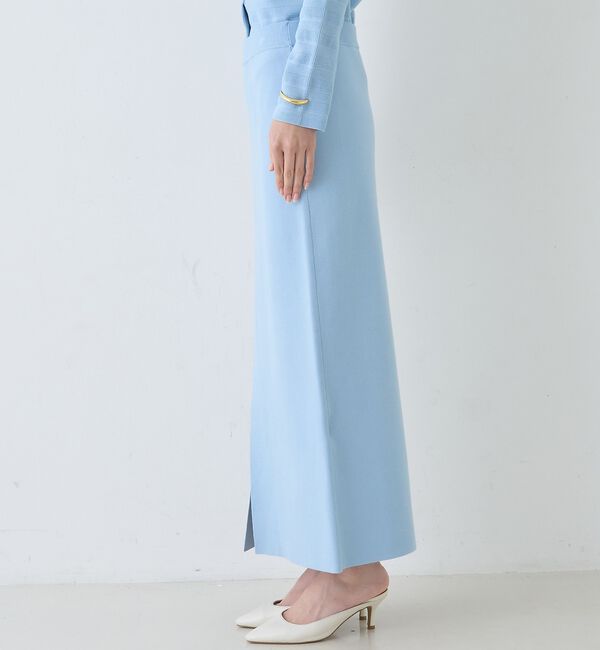 Rouge vif「【セットアップ対応】ミラノリブニットスリットラップスカート【予約】」|スカート|