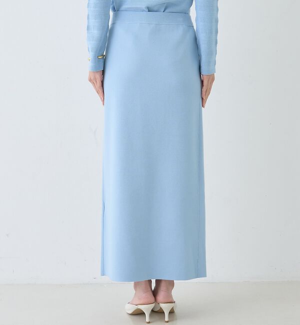 Rouge vif「【セットアップ対応】ミラノリブニットスリットラップスカート【予約】」|スカート|