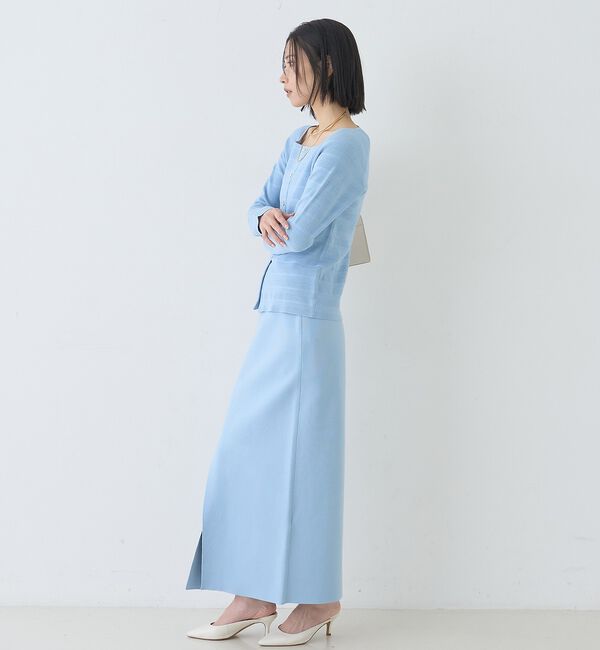 Rouge vif「【セットアップ対応】ミラノリブニットスリットラップスカート【予約】」|スカート|