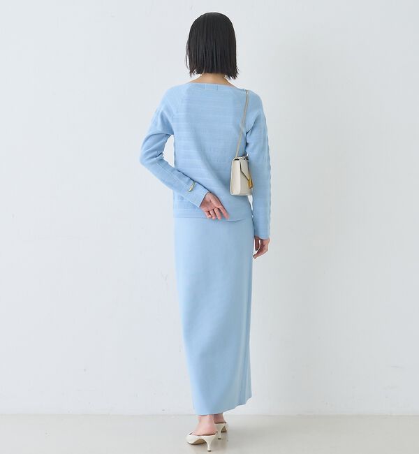 Rouge vif「【セットアップ対応】ミラノリブニットスリットラップスカート【予約】」|スカート|