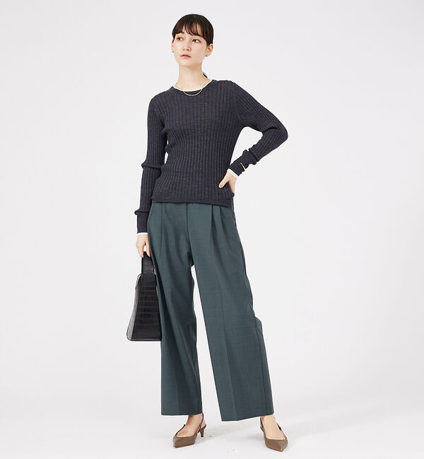 qualite「【セットアップ対応】ウールトロ2タックストレートパンツ」|その他|