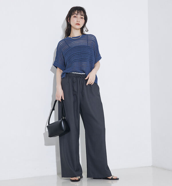 qualite「透かしガータースクエアニット」|Tシャツ・カットソー|