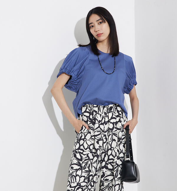 qualite「袖ギャザーカットTOP」|Tシャツ・カットソー|