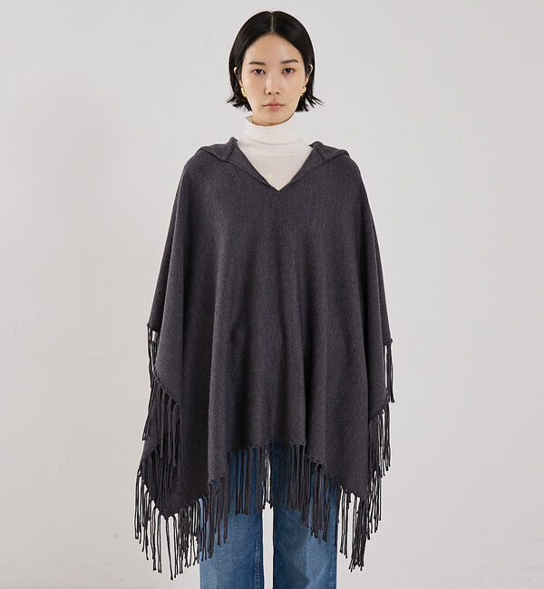 The Store by C' 「【TWP】Take Me Home／フード付きポンチョ」|ニット・セーター|