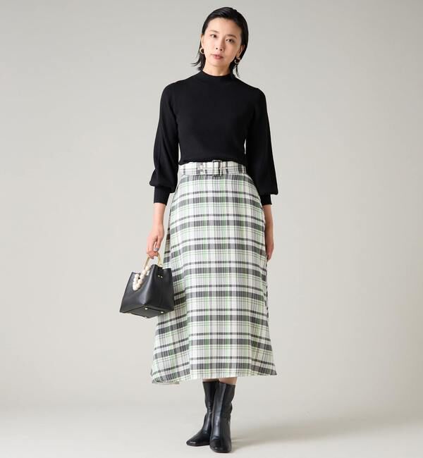 TIARA「ベルト付フレアスカート」|スカート|