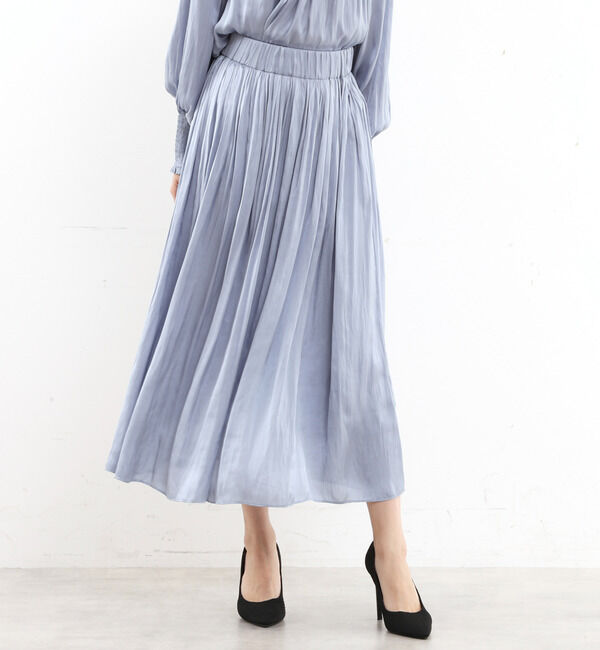 TIARA「ギャザースカート」|スカート|ブルー