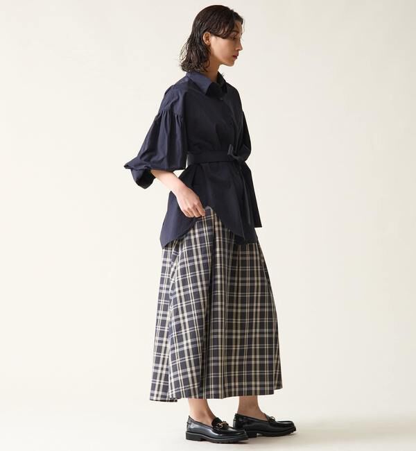 TIARA「ハイウエストタックフレアスカート」|スカート|