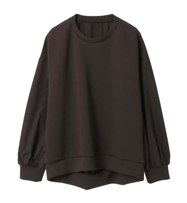 TIARA「タフタスリーブスウェットプルオーバー」|Tシャツ・カットソー|ブラウン