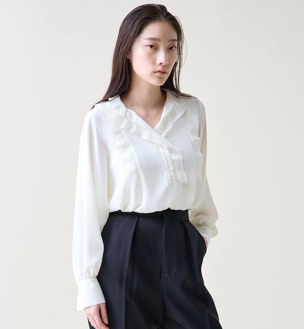 TIARA「プリーツディテールブラウス」|シャツ・ブラウス|