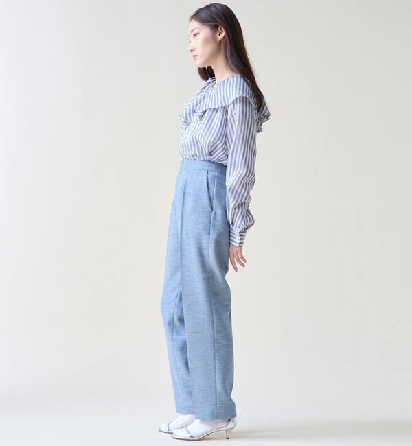 TIARA「タックテーパードパンツ」|スラックス|