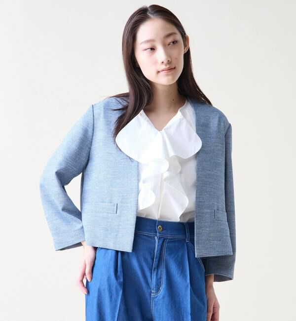 TIARA「ノーカーラージャケット」|ノーカラージャケット|