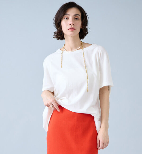 Liesse「変形パターンカットソー」|Tシャツ・カットソー|オフホワイト