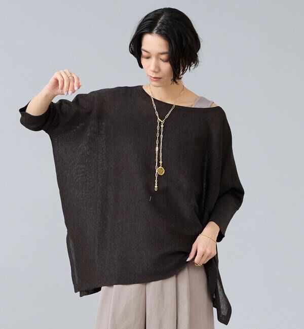 Liesse「ワイドドルマンオーバーニット」|ニット・セーター|チャコールグレー