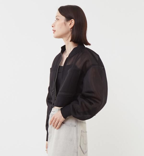 SOFFITTO「シアーショート丈MA-1」|ブルゾン・スタジャン|