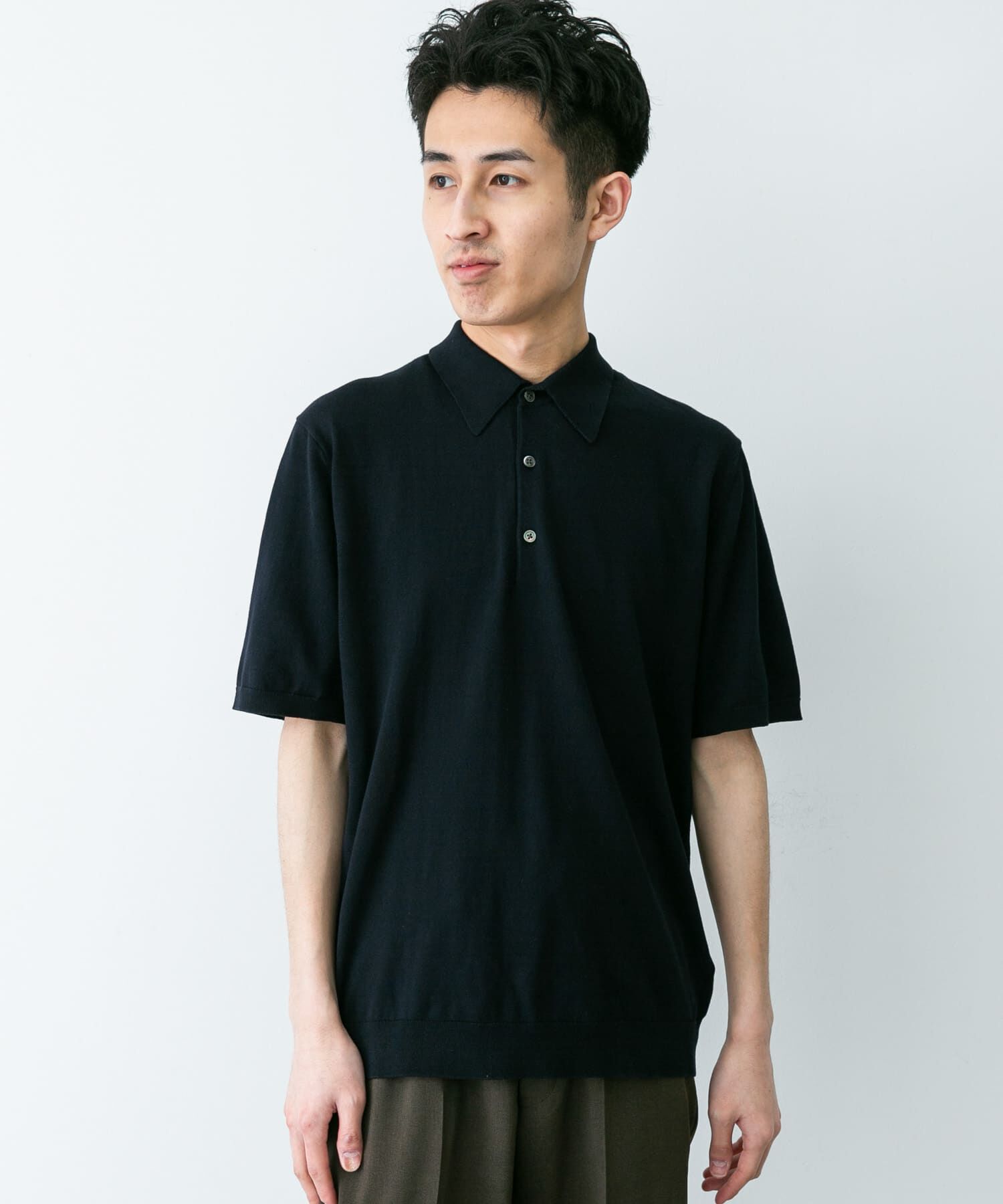 URBAN RESEARCH DOORS「『UR TECH ひやサラクール』『接触冷感/UVカット』 ニットポロシャツ」|シャツ・ブラウス|