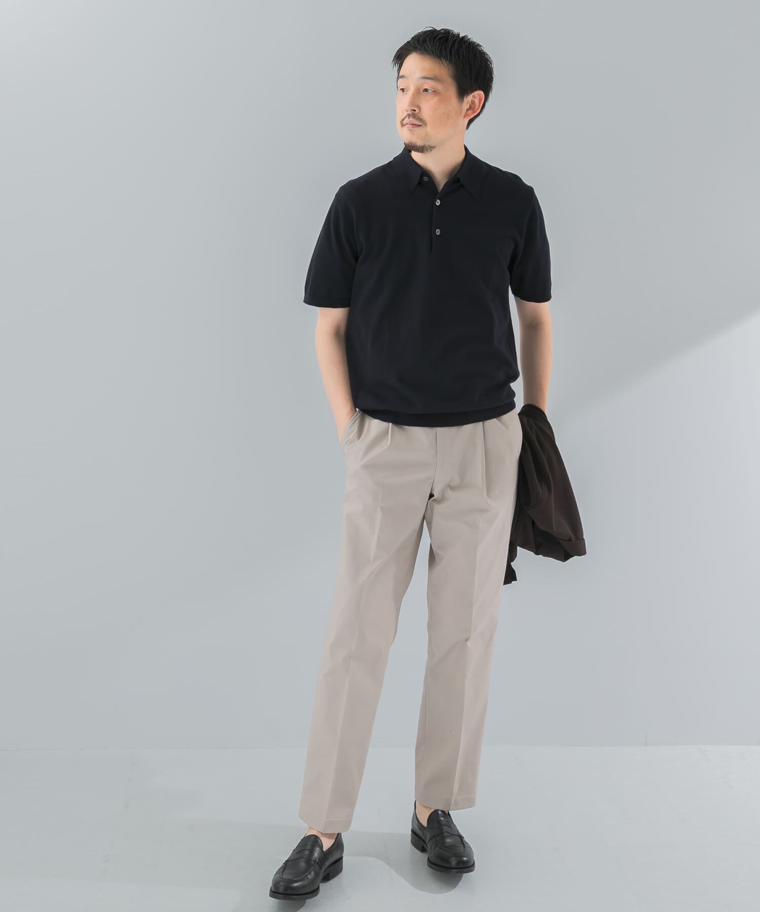 URBAN RESEARCH DOORS「『UR TECH ひやサラクール』『接触冷感/UVカット』 ニットポロシャツ」|シャツ・ブラウス|