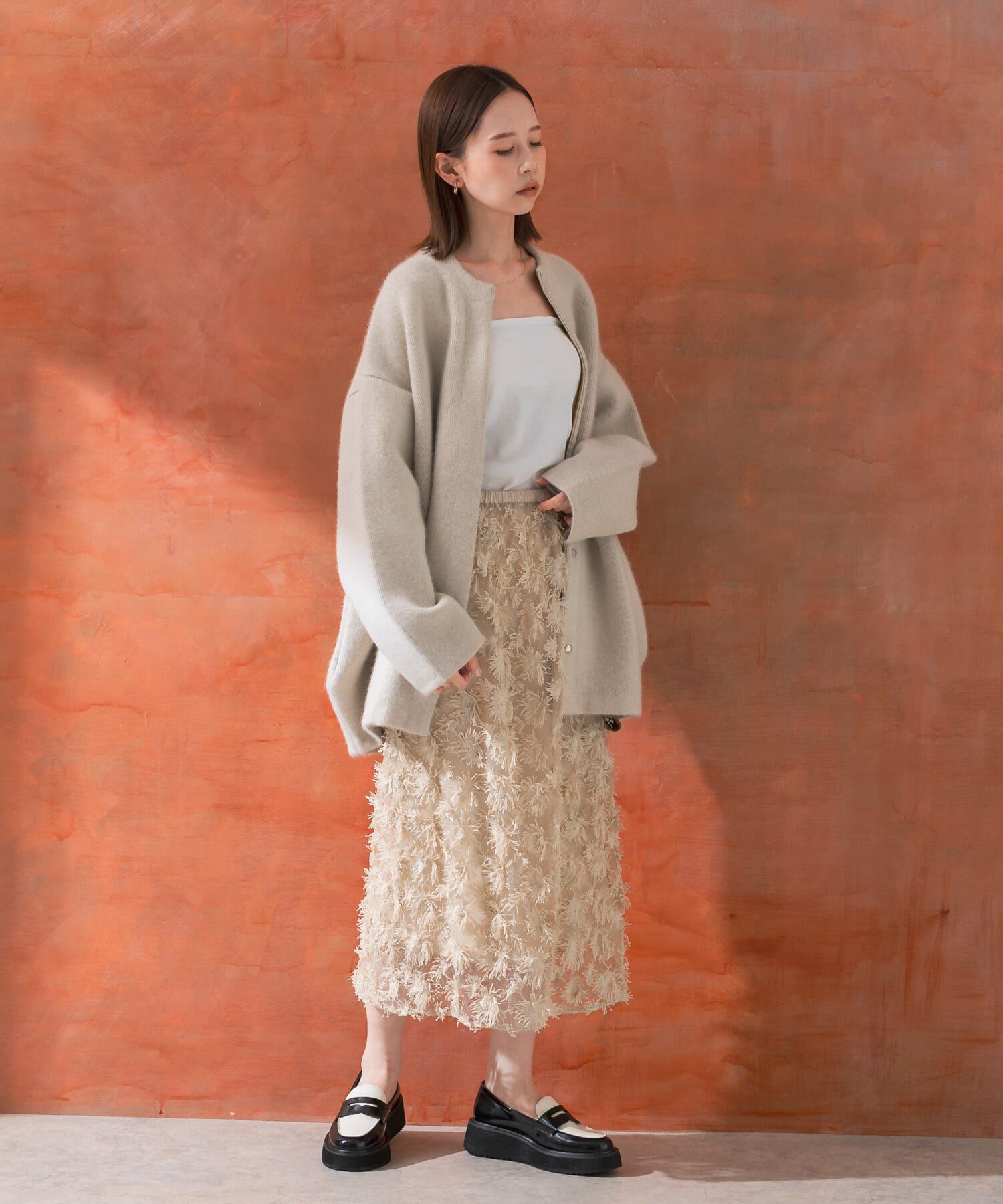 URBAN RESEARCH ROSSO「チュールフラワーレイヤードスカート」|スカート|