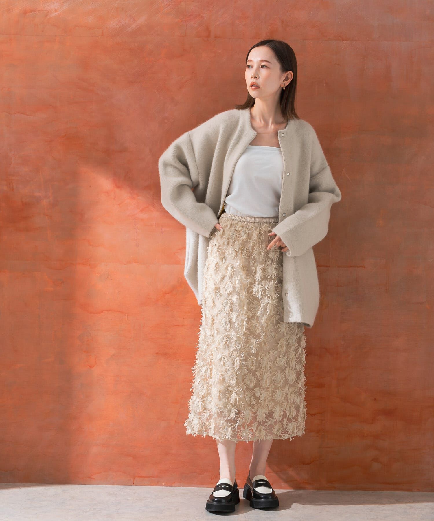 URBAN RESEARCH ROSSO「チュールフラワーレイヤードスカート」|スカート|